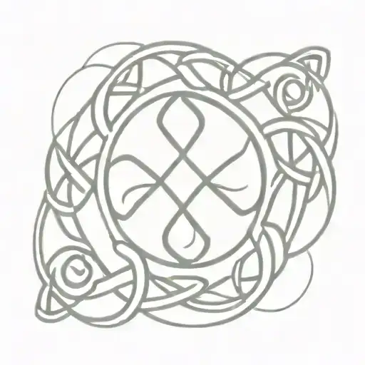 Vinyl Record With Celtic Knot