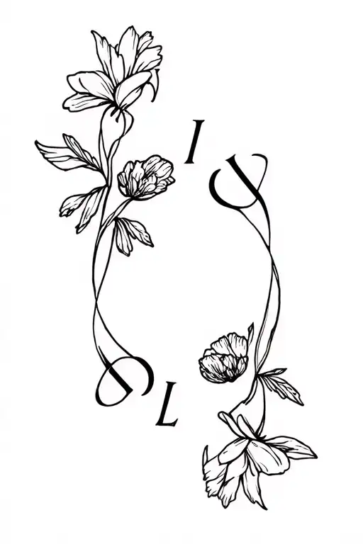 July And October Birth Flowers Intertwined