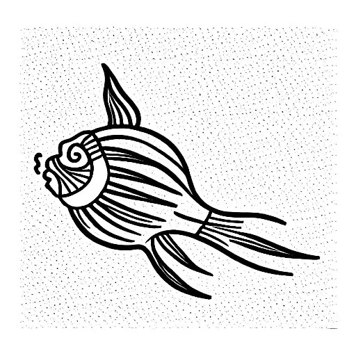 Skeleton Of A Fish Inside A Fish Tank