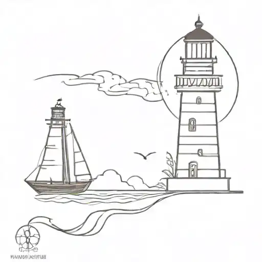 Lighthouse Guiding Ships