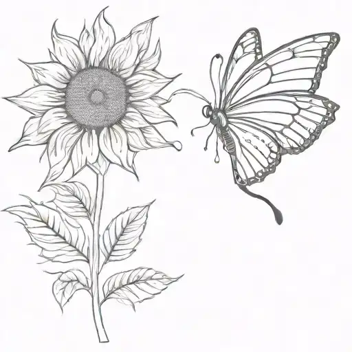 Olifant Sunflower Butterfly