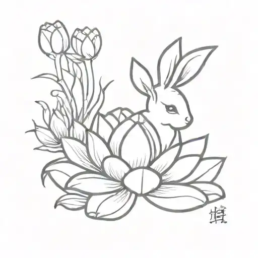 Lotus With Bunny