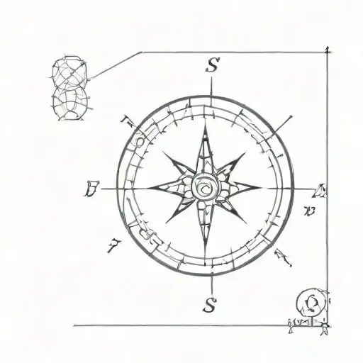 A Tiny Compass With The Coordinates Of Sevilla As A Reminder Of Your Travels