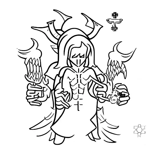 A Demon Doctor Caring For A Wounded Godson