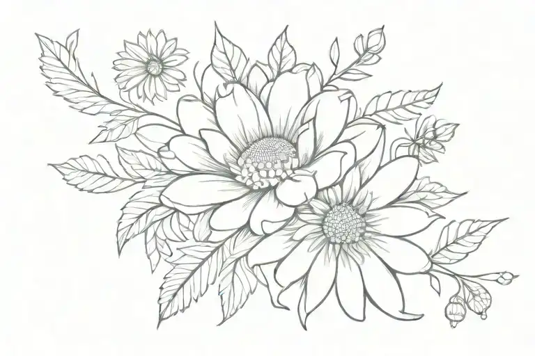 Daisy Caracter World And Animale In One Design Combining Elements