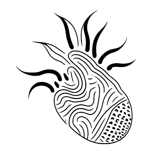 A Minimalist Tattoo Of A Dog Paw Print Forming A Heart Shape