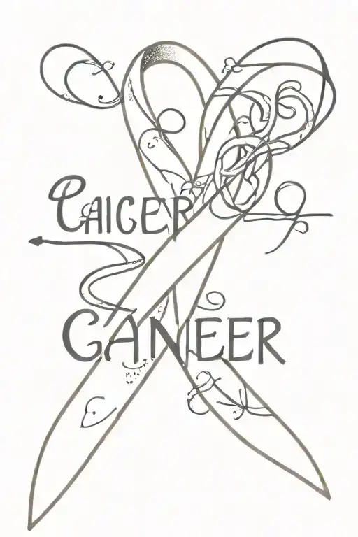Cancer Ribbon And Taylor Swift Lyric
