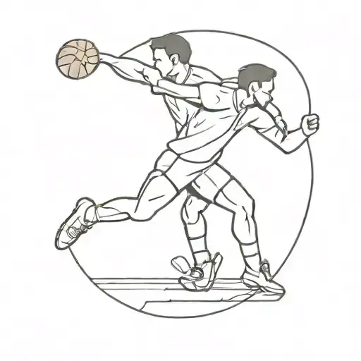 Two Friends Playing Sports