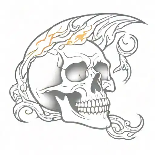 Skull And Fire