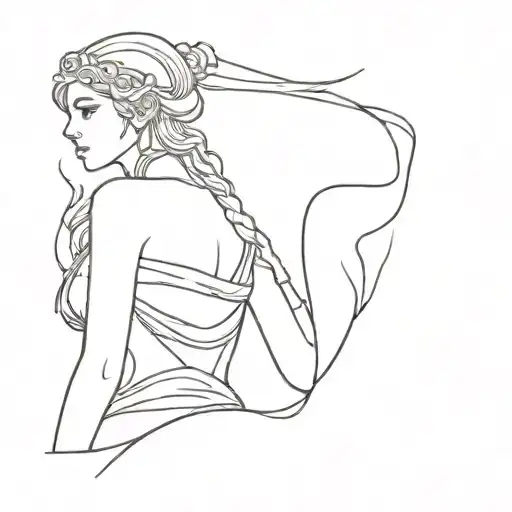 Athena Godess Minimal Tattoo Gaming