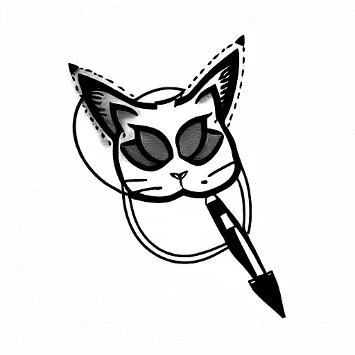 A Helicopter Driven By A Pink Cat