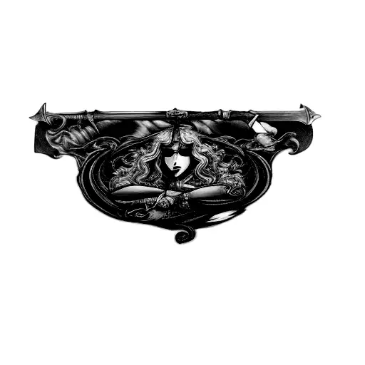 A Woman With A Sword In Her Hand