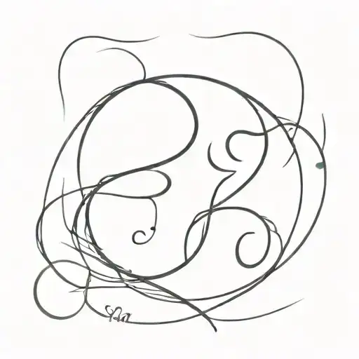 Mix Zodiac Sign Of Gemini And Pisces With An Infinity Symbol That Says Thank You