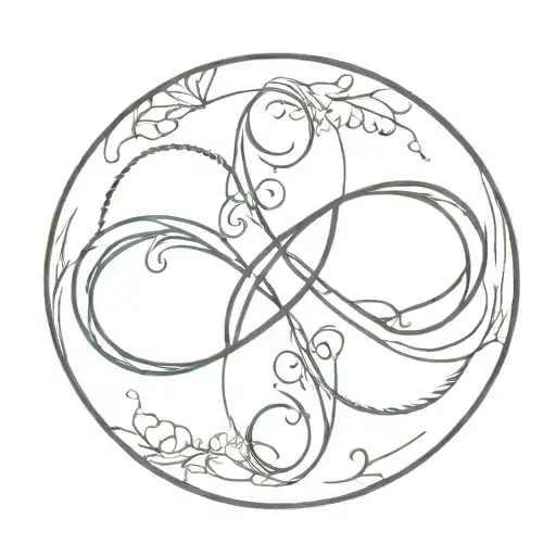 Gemini And Pisces With An Infinity Symbol That Says Thank You