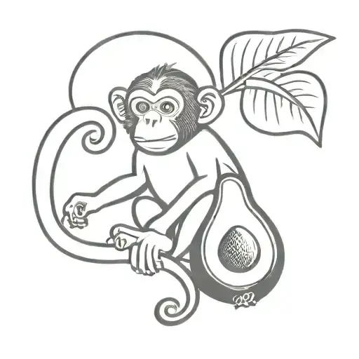 Monkey And Avocado