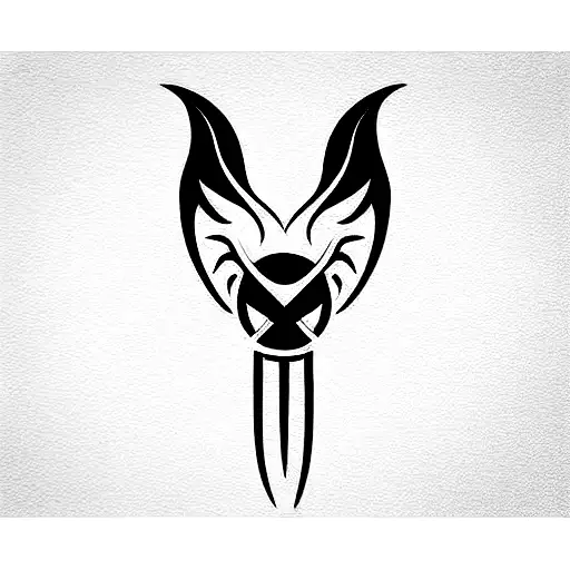 Katana With Black Flames On The Blade