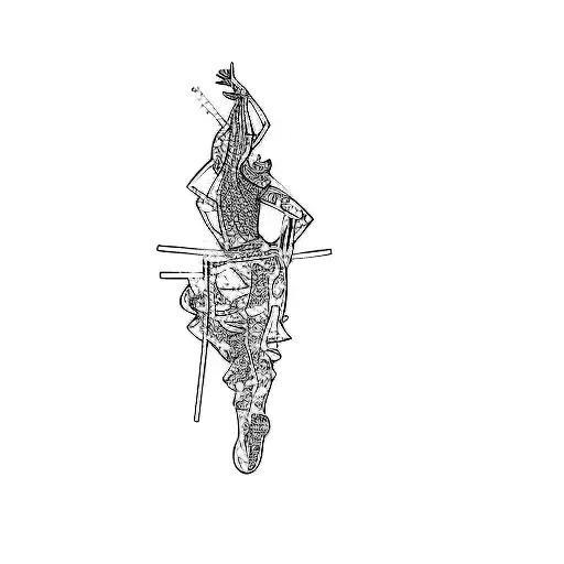 A Dancer On A Black Background