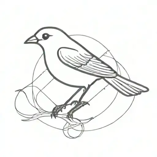 Lines Around The Bird