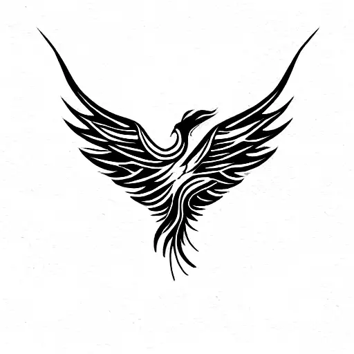 A Phoenix Which Her Wing Comes On Shoulders