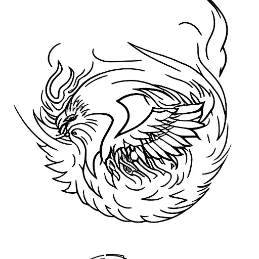 Phoenix Rising From Semi Colon