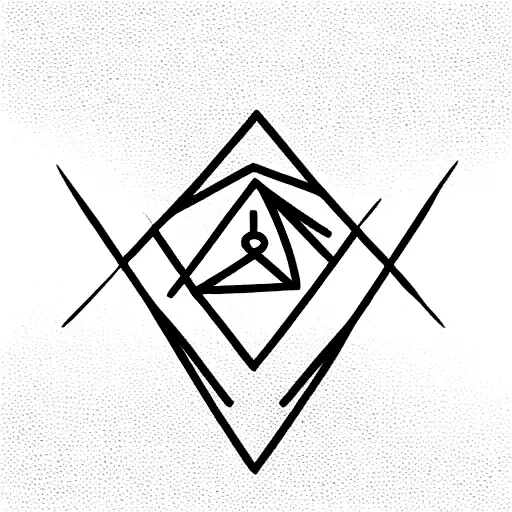 Triangle With Lotus Intertwined