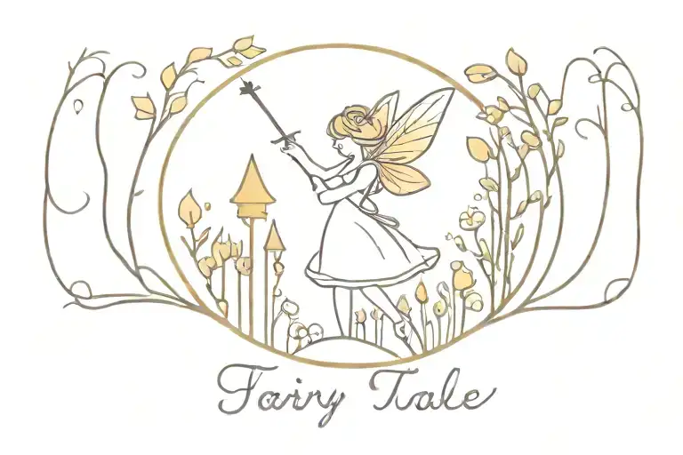 Fairy Tale Free Hand Minimalist Cute Color