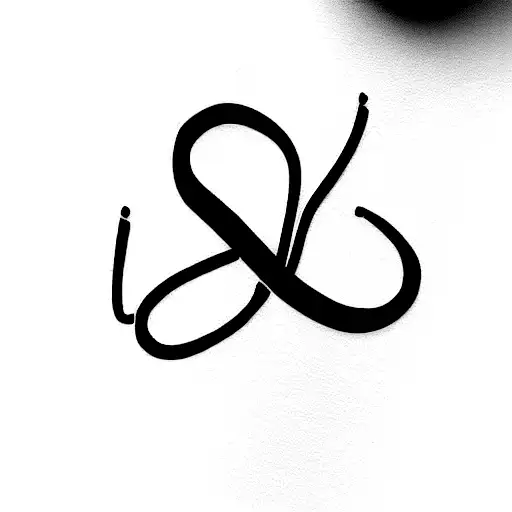 Infinity Symbol With S And P Alphabets