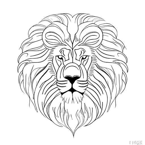 Lion Chaising A Feather