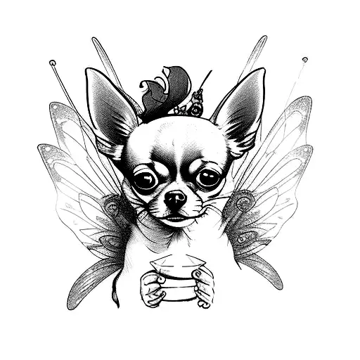 Chihuahua With Fairy Wings