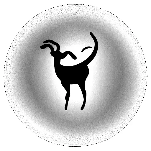 Capra Silhouette Inside Circle