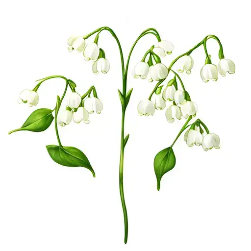 Lily Of The Valley With Gemini Symbol Intertwined