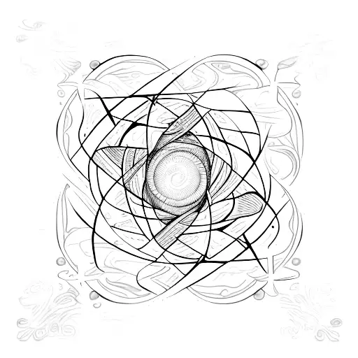 An Abstract Design Inspired By The Concept Of 'All I Have Is Now' Incorporating Sea Waves