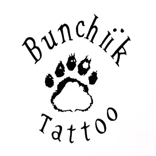 Dog Paw With The Inscription Of The Bunchik