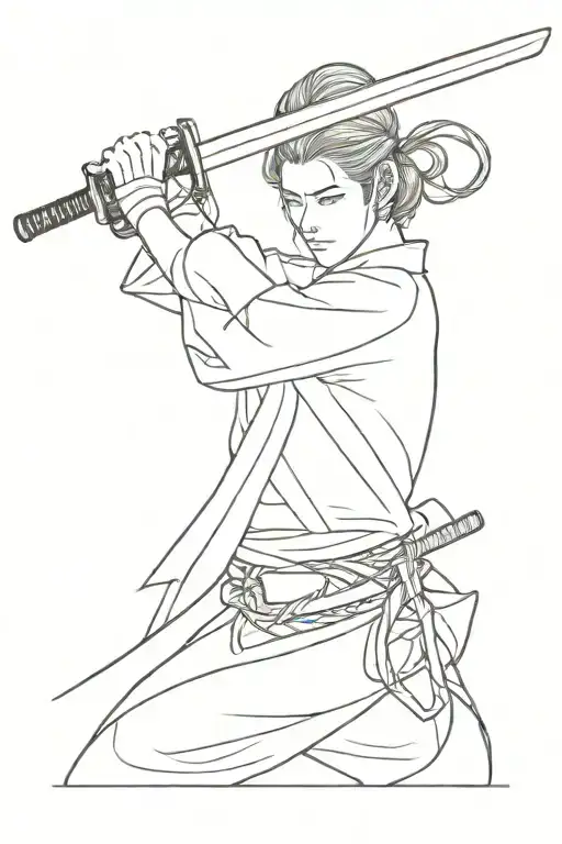 Samurai Katana Stabbed