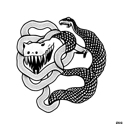 Snake Eats Wolf