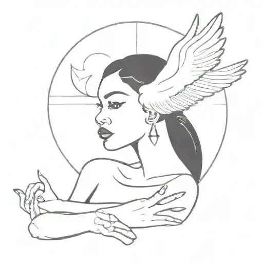 Za'lani With A Dove Flying