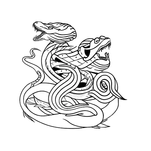 Feminine Snake And Dagger