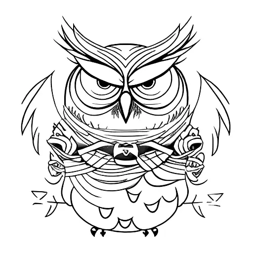 Angry Owl In Tears