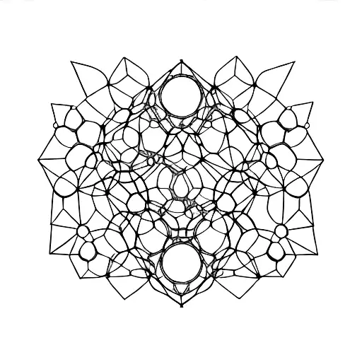 Single Dopamine Molecular Structure But The Largest Hexagon Of The Structure Is An Ouroboros Dragon
