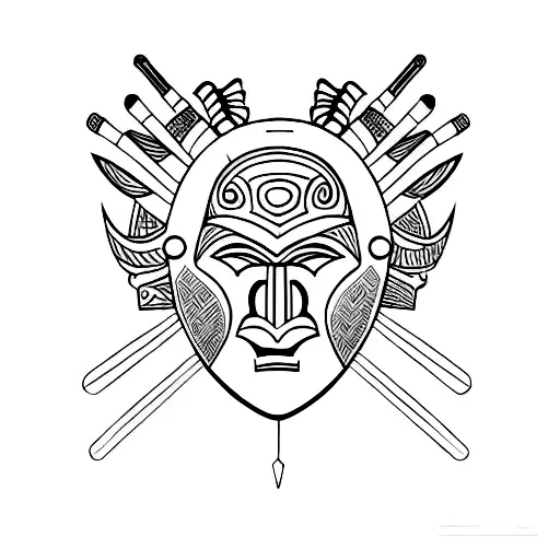 African Warrior Mask