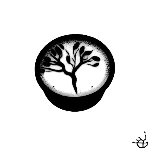 Coffee With Tree Latte Art