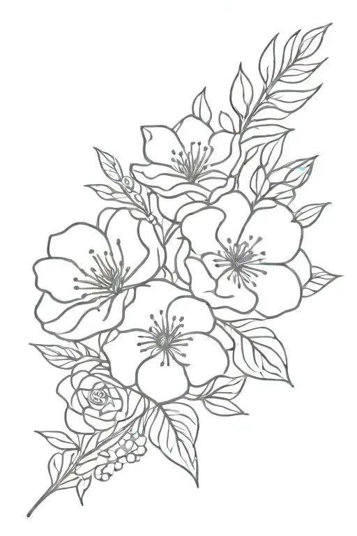 November December Birth Flower Bouquet