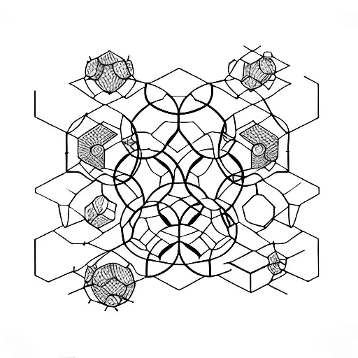 Dopamine Chemical Structure But The Largest Hexagon Of The Structure Is An Ouroboros Dragon