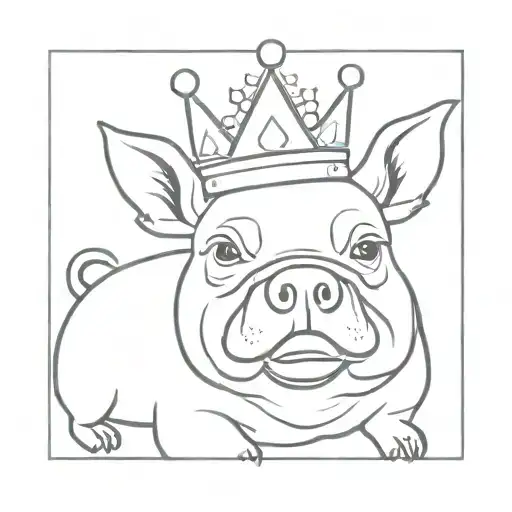 Porkchop Wearing A Crown
