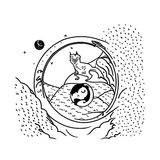 Cat Falling From Moon