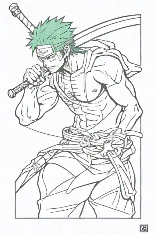 Inside Rectangle Zoro One Piece