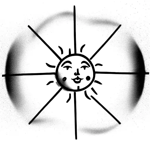 Sun With Colourful Christamas Bulb Lights String