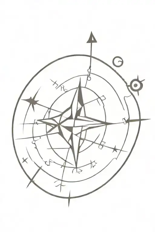 Compass And Direction Representing