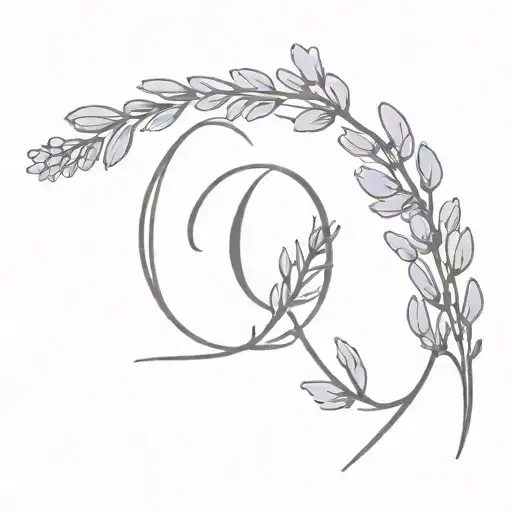 Lavender With Initial Q