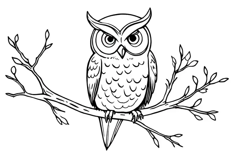 Owl Sitting On A Branch